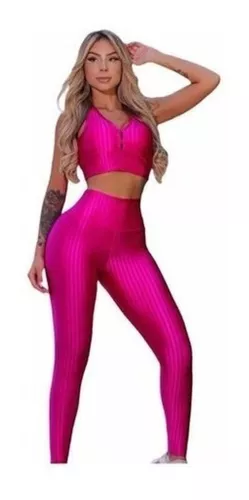 Calça Legging Cirre 3D Academia Cós Reto Pink, Moda LLevo