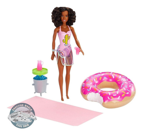 Barbie Doll And Her Pool Themed And Floatie - Mattel
