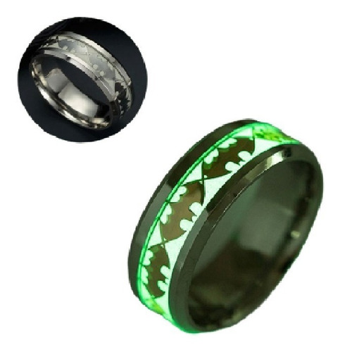 Anillo Batman Brilla En La Oscuridad Fluorescente Hombre  