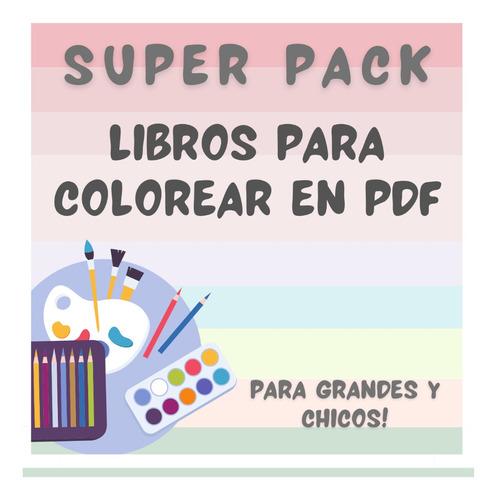  100 Libros Colorear Imprimir Digital Pdf  Adultos Y  Niños