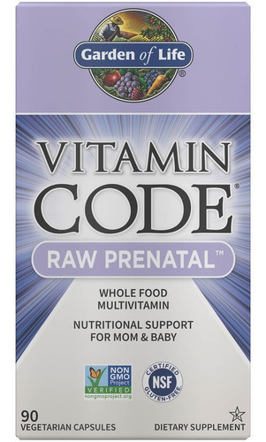 Garden Of Life Vitamin Code Raw Prenatal 90caps Veg Sabor Neutro