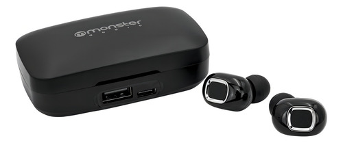 Audífonos Inalámbricos Monster Audio Tw10b Negro Luz Blanco