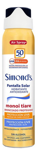 Protector Solar Antioxidante Simonds 75 Ml Coco Monoi 