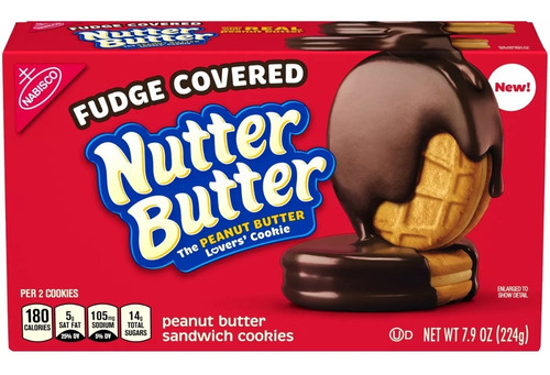 Galletas Sandwich Fudge Covered Nutter Butter Con Chocolate