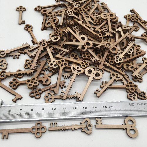 * 100 Piezas Clave Formas Piezas De Sin Terminar Artesanía