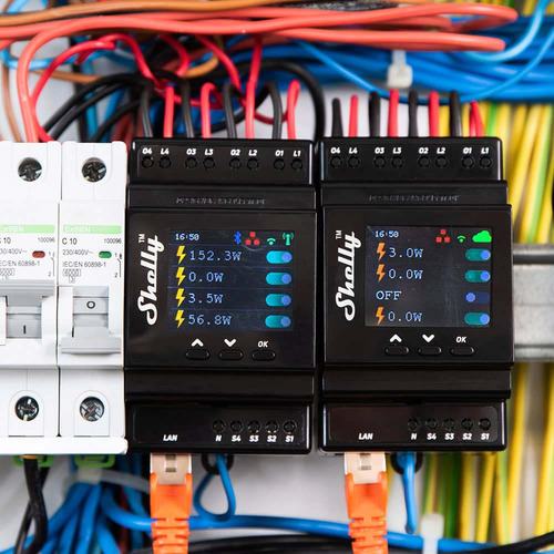 Interruptor Relay Inteligente Wifi Ethernet Pro 4pm Shelly