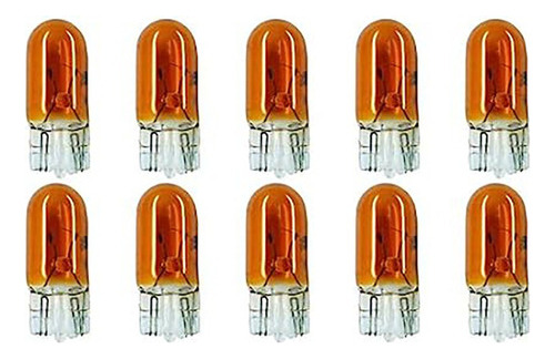 Ampolleta T10 Cola Pez 12v / 5w Ambar X  10 Unidades