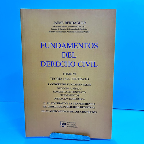 Fundamentos De Derecho Civil Tomo Vi.. - Jaime Berdaguer