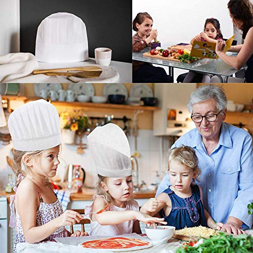 Aivs - 24 Delantales De Tela Para Niños Y Gorros De Chef Par