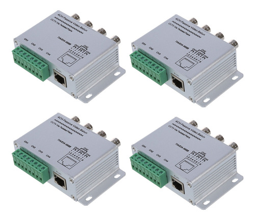 Transceptor Balun De Vídeo Pasivo 4x Utp De 4 Canales