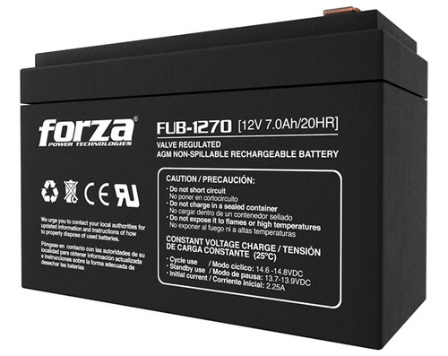 Batería Forza Para Ups 12v 7ah Fub1270