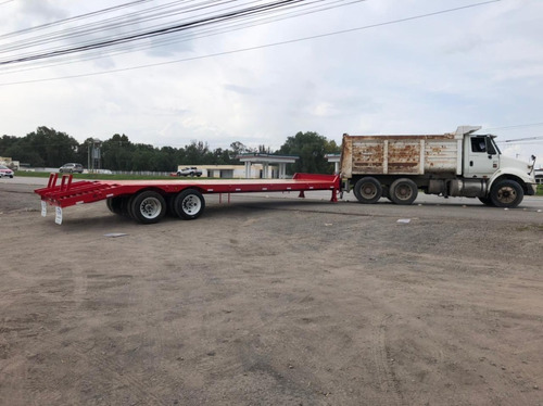 Remolque Lowboy Dos Ejes 30 Ton Para Retro, Motoconformadora