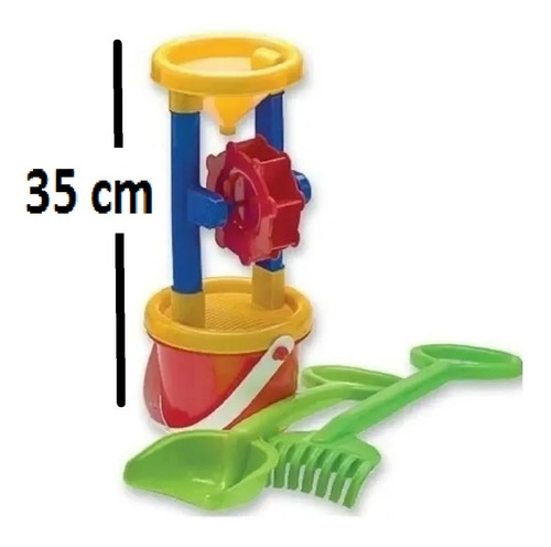 Imagen 3 de 5 de Balde Chico Pala Rastrillo Molino Duravit Playking