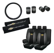 Comprar Funda Tela Y Ecocuero Chevrolet+ C. Volante Y Cinto + Tapas