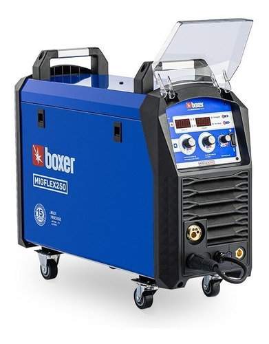 Imagem 4 de 10 de Máquina De Solda Inverter Boxer Migflex 250 Azul 220v