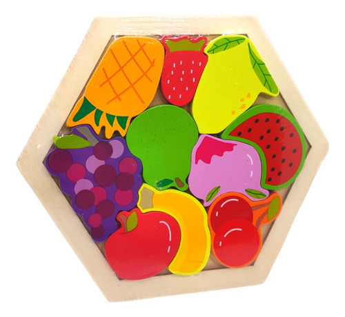 Rompecabezas Hexagonal De Frutas
