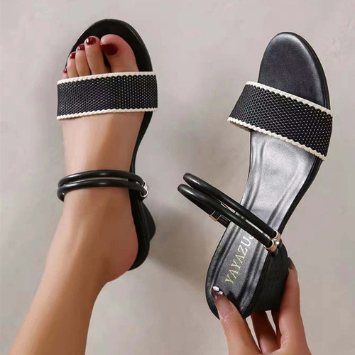Sandalias Casuales De Tacón Medio A La Moda De Verano Para M