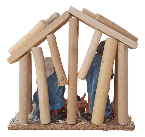 Enfeite De Natal Presepio Natalino Resina 20cm X 20cm Mini