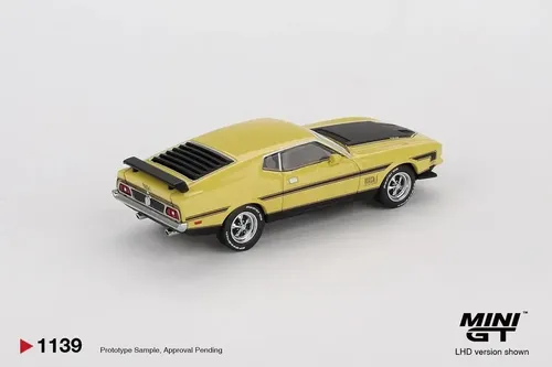 Miniatura Ford Mustang Mach 1 Amarelo - Mini GT Escala 1:64