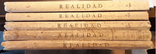 Realidad - Revista De Ideas Nº  1 Al 5 C9