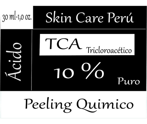 Peeling Acido Tricloroacético Tca 10%(acne,lineas,marcas)