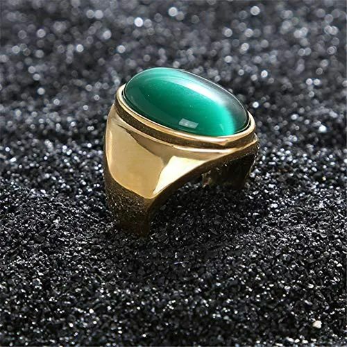 Anillo De Acero Inoxidable Con Piedras Preciosas En Varios C