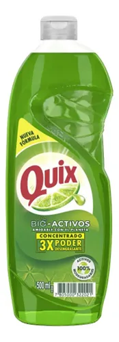 Pack X5 Quix Lavaloza Concentrado Bio Activos 500ml Limon