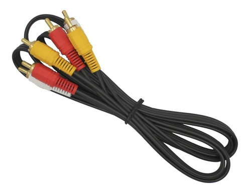 Imagen 1 de 3 de Cable De Video Rca Macho Macho Audio Dvd Componentes 1.5mts