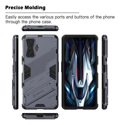 Funda Punk Uso Rudo Carcasa Para Poco F4 Gt 5g+mica Azul Xiaomi Poco F4 Gt 5g/redmi K50 Gaming