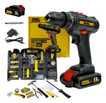 Comprar Parafusadeira E Furadeira Sem Fio Bateria 12v Bivolt 3\u002F8 Com Jogo De Ferramentas 200 Peças Soquetes E Chaves Snel Ferramentas