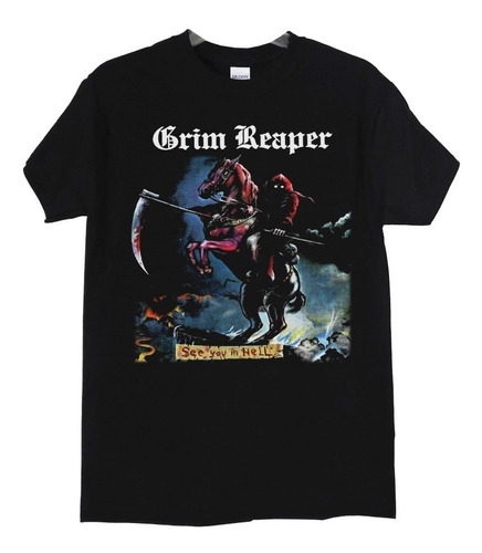 Polera Grim Reaper See You In Hell Metal Abominatron