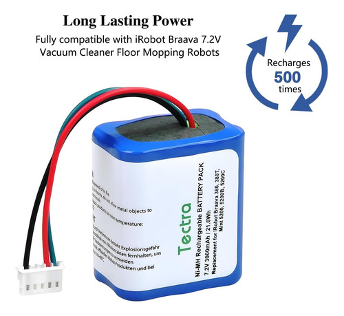 Tectra 72v 3000mah Ni-mh Batería Recargable Para Irobot T T