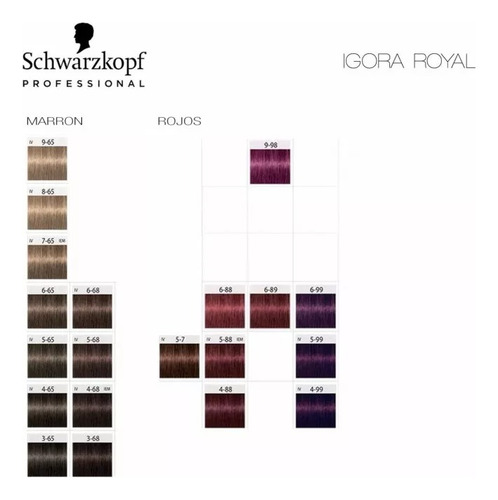 Tintura Igora Royal - Schwarzkopf 60g - Tono A Elección Tono 6.6