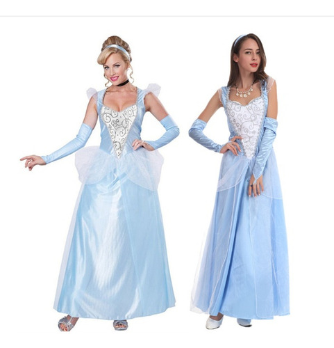 Vestido De Halloween Para Adultos Com Fantasia De Cinderela