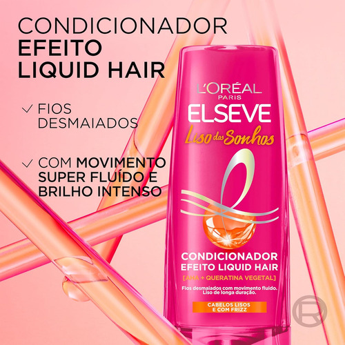 3 Uni Condicionador Elseve Liso Dos Sonhos 200ml