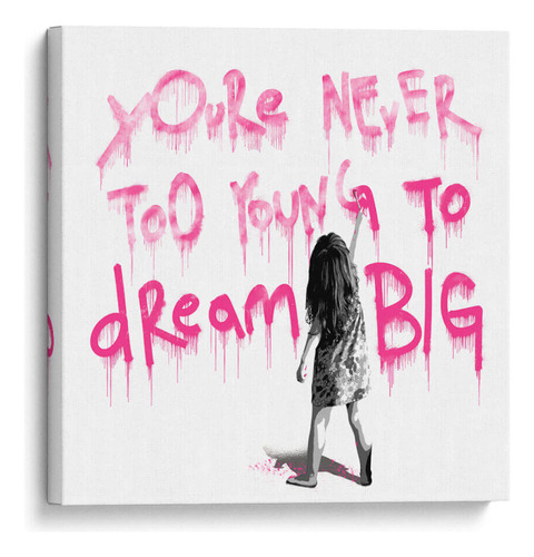 Canvas Lab Cuadro Never Too Young 100x100, David Aste