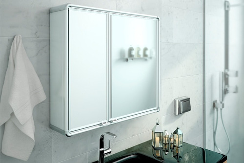 Armario Espelheira Banheiro Perfil Aluminio Lbp16/s - Astra