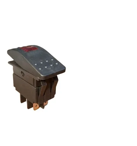 Switch Tecla Rectangular 4t 1p Piloto Tapa Curva 20a/12v