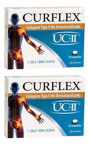 2un Suplemento Ucii Curflex Colágeno Tipo Ii En Caja 30 Un