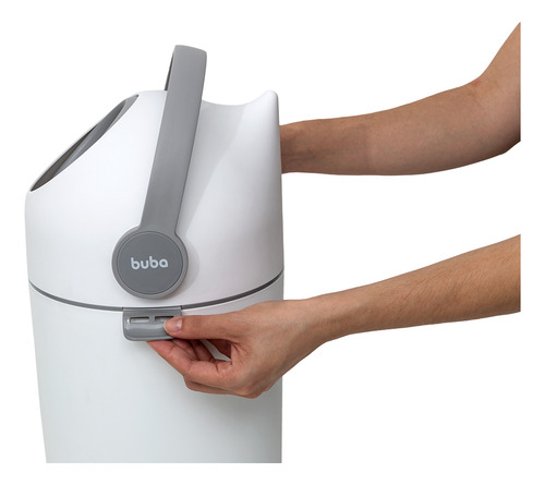 Lixeira Para Fraldas Anti Odor Buba Branca 10l Branco