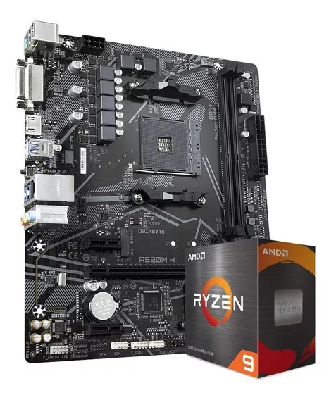 Combo Actualizacion Pc Amd Ryzen 9 5900x + A520 Am4