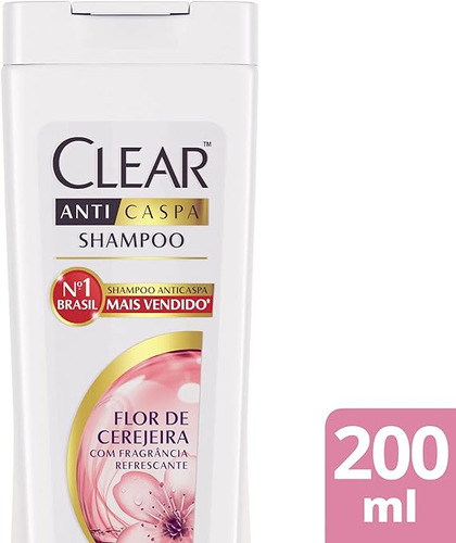 Shampoo Anti Caspa Clear 200ml Flor De Cerejeira