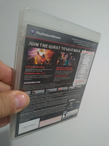 Jogo Ps3 Guitar Hero Warriors Of Rock - Semi-novo Completo (Usado)