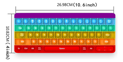 9 Piezas Teclado Fidgettoys Push Popit Toy Juguetes Educativ