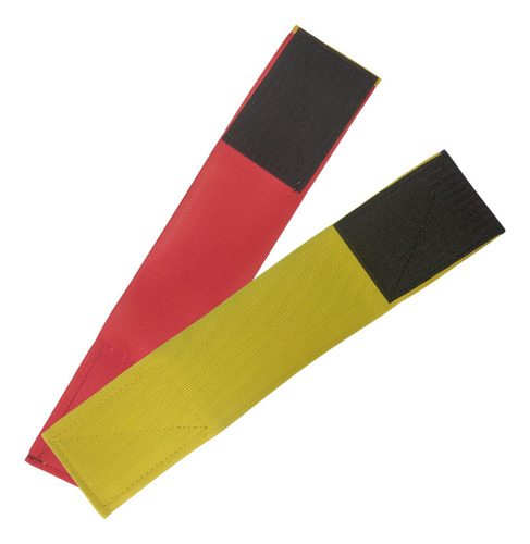 Braçadeira Elástica De Identificação Dupla Face Airsoft Cor Vermelho/amarelo