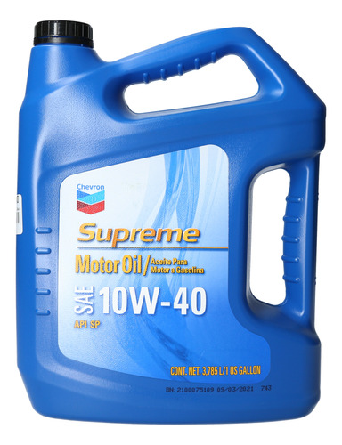 Aceite Chevron Supreme Mo 10w40 Sn 4 Lts