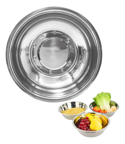 Bowls Ensaladeras Acero Inoxidable 23cm Set X2 