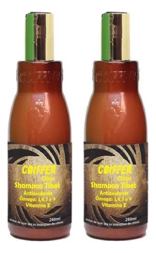 Kit 2 Shampoo Tibet Coiffer 250ml Vitaminas E Antioxidante