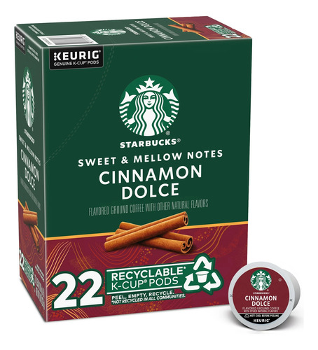 Starbucks K-cups Sabor  Canela  22 Pods