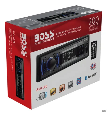 Radio para auto BOSS Audio 616UAB con USB y bluetooth